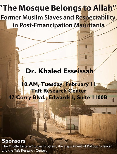 Esseissah flyer, mosque in background