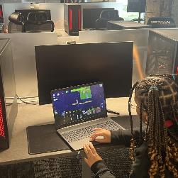 Photo of Student gaming using unity 