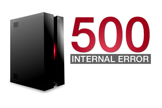 A server with the words "500 INTERNAL ERROR" next to it