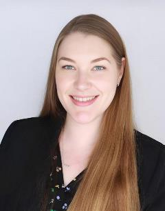 Caucasian blonde woman professional headshot