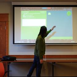Image of Jermaine Giving Presentation on UI/UX 2