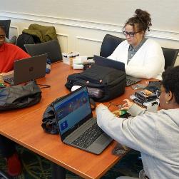 Image of Students learning Robotics