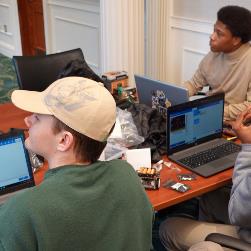 Image of Students learning blockcode