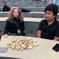 Student Group6 participate in Jenga project management activity